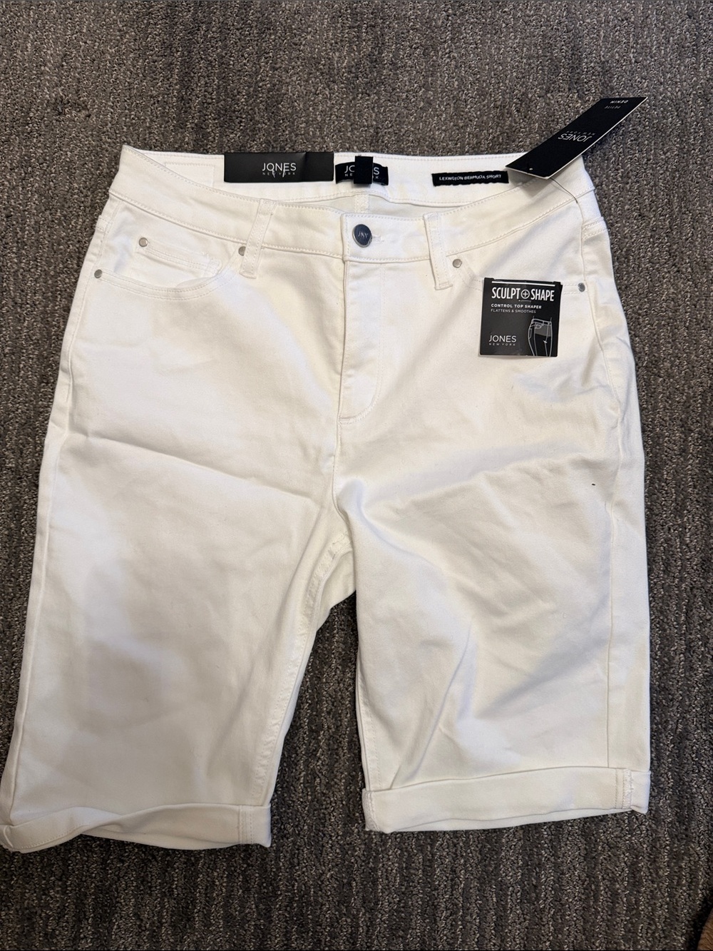 Jones New York White Sculpt & Shape Jean Shorts
